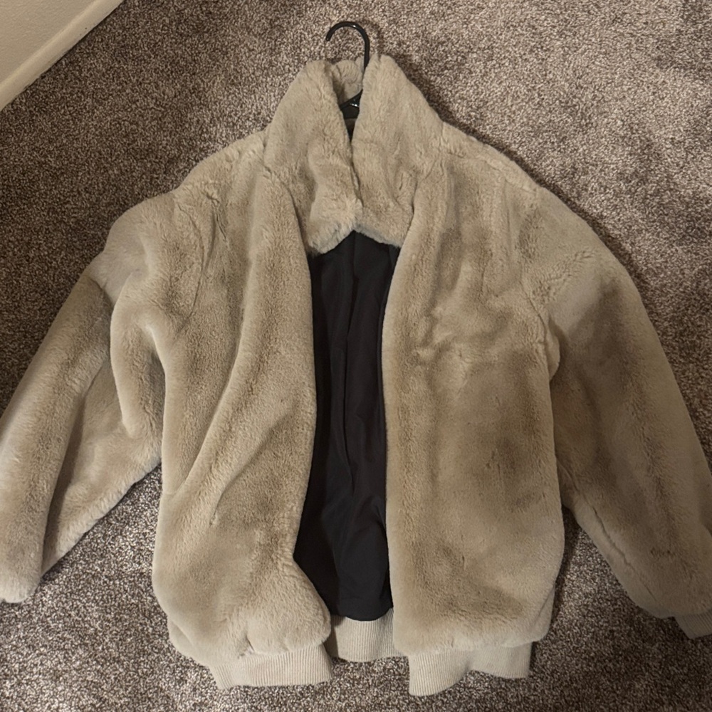 Zara Cream Teddy Jacket